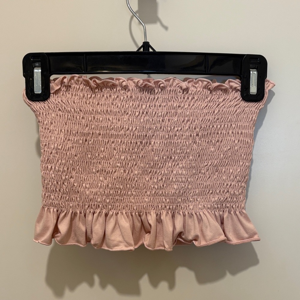 Smocked Ruffle Tube Top - Picture 4 of 4